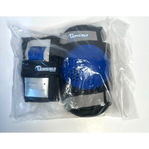 Chicago Skates Blue & Black Protective Gear Set Knee & Wrist Pads Medium